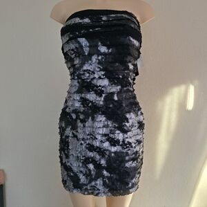 Love Tease Strapless Black Silver Size Large